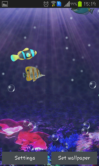 Скриншот Aquarium and fish. Скачать живые обои на Андроид планшеты и телефоны.