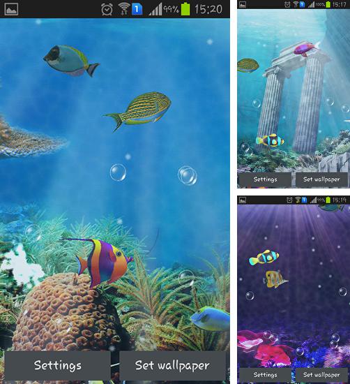 Télécharger le fond d'écran animé gratuit Aquarium et poissons  . Obtenir la version complète app apk Android Aquarium and fish pour tablette et téléphone.