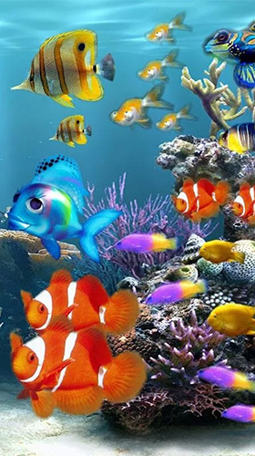 Papeis de parede animados Aquário para Android. Papeis de parede animados Aquarium by Red Stonz para download gratuito.