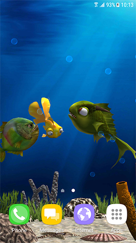 Télécharger le fond d'écran animé gratuit Poissons d'aquarium 3D. Obtenir la version complète app apk Android Aquarium fish 3D by BlackBird Wallpapers pour tablette et téléphone.
