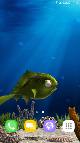 Écrans de Aquarium fish 3D by BlackBird Wallpapers pour tablette et téléphone Android.