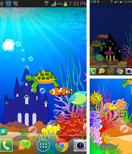 Kostenloses Android-Live Wallpaper Aquarium: Unterwasser. Vollversion der Android-apk-App Aquarium: Undersea für Tablets und Telefone.