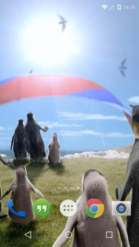 Écrans de Arctic Penguin pour tablette et téléphone Android.