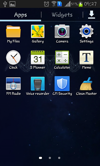 Android タブレット、携帯電話用アリエス ファントムのスクリーンショット。