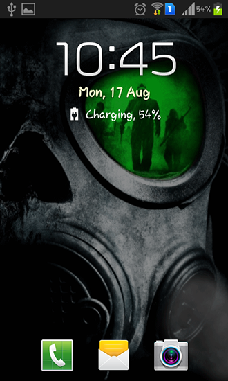 Android タブレット、携帯電話用アーミー：ガスマスクのスクリーンショット。
