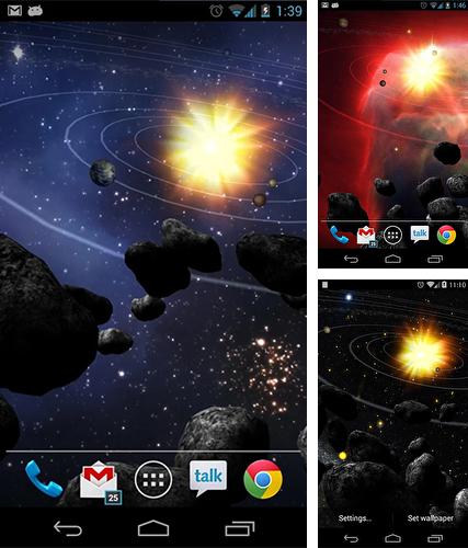 Kostenloses Android-Live Wallpaper Asteroidengürtel. Vollversion der Android-apk-App Asteroid belt by Kittehface Software für Tablets und Telefone.