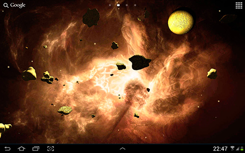 Screenshots of the Asteroids 3D for Android tablet, phone.