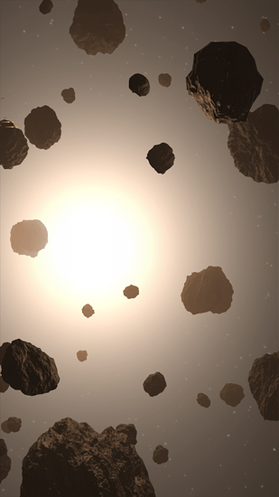 Asteroids 3D - бесплатно скачать живые обои на Андроид телефон или планшет.
