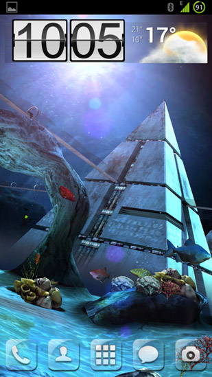 Kostenloses Android-Live Wallpaper Atlantis 3D Pro. Vollversion der Android-apk-App Atlantis 3D pro für Tablets und Telefone.