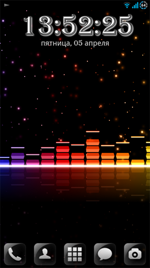 Screenshots of the Audio glow for Android tablet, phone.