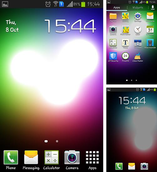 In addition to live wallpaper Holo Droid for Android phones and tablets, you can also download Auralights for free.
