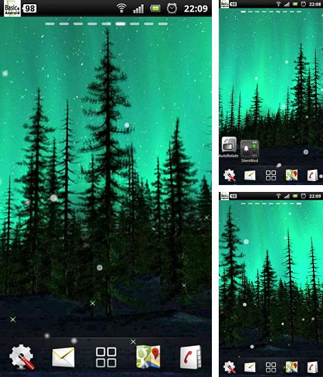 Додатково до живої шпалери Коі 3D для Android телефонів та планшетів, Ви можете також безкоштовно скачати Aurora.