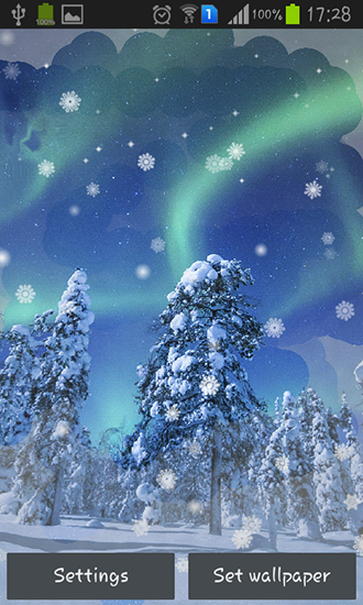 Aurora: Winter für Android spielen. Live Wallpaper Aurora: Winter kostenloser Download.
