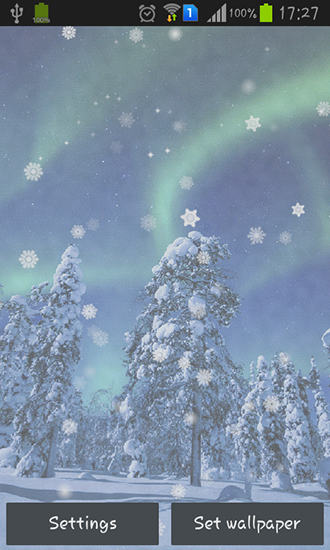 Screenshots of the Aurora: Winter for Android tablet, phone.