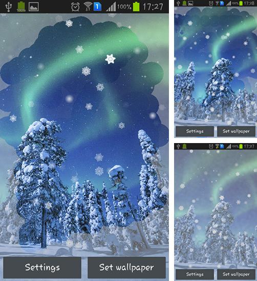 Kostenloses Android-Live Wallpaper Aurora: Winter. Vollversion der Android-apk-App Aurora: Winter für Tablets und Telefone.