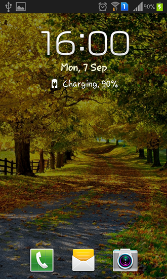 Screenshots do Outono para tablet e celular Android.