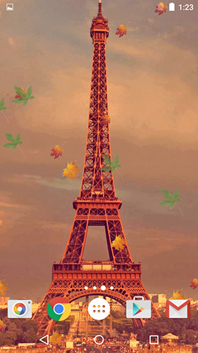 Fondos de pantalla animados a Autumn in Paris para Android. Descarga gratuita fondos de pantalla animados Otoño en París .