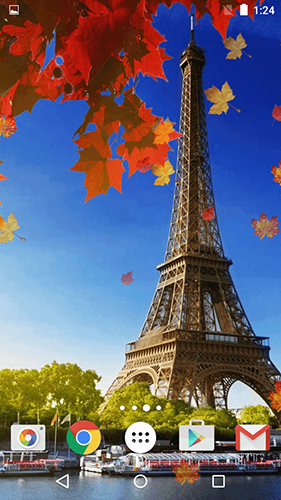 Autumn in Paris - скріншот живих шпалер для Android.