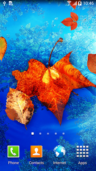 Kostenloses Android-Live Wallpaper Herbstlaub. Vollversion der Android-apk-App Autumn leaves für Tablets und Telefone.