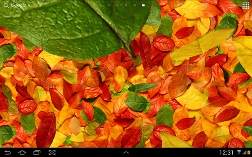 Android タブレット、携帯電話用秋の葉 3Dのスクリーンショット。