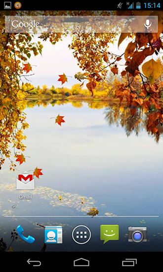 Autumn river HD für Android spielen. Live Wallpaper Herbstfluss 3D kostenloser Download.