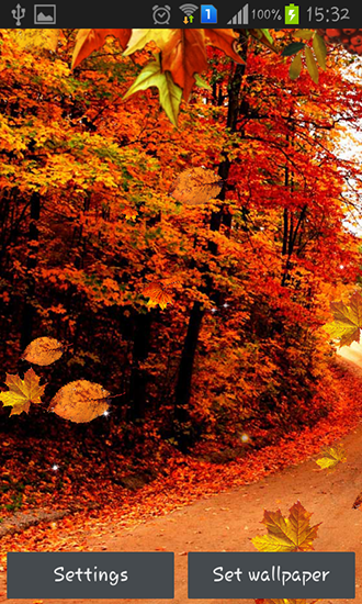 Autumn streets - скріншот живих шпалер для Android.