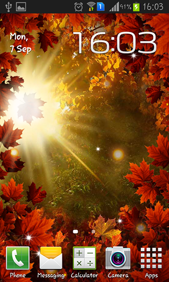 Kostenloses Android-Live Wallpaper Herbstsonne. Vollversion der Android-apk-App Autumn sun für Tablets und Telefone.