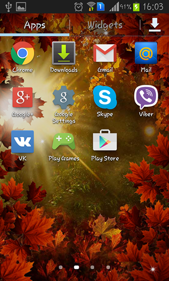 Autumn sun für Android spielen. Live Wallpaper Herbstsonne kostenloser Download.