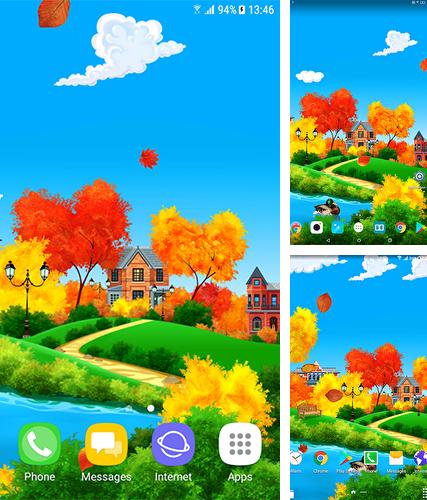 Kostenloses Android-Live Wallpaper Sonniger Herbsttag. Vollversion der Android-apk-App Autumn sunny day für Tablets und Telefone.