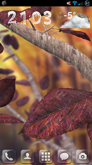 Écrans de Autumn tree pour tablette et téléphone Android.