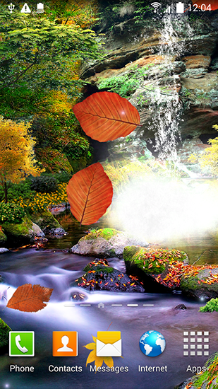 Autumn waterfall 3D