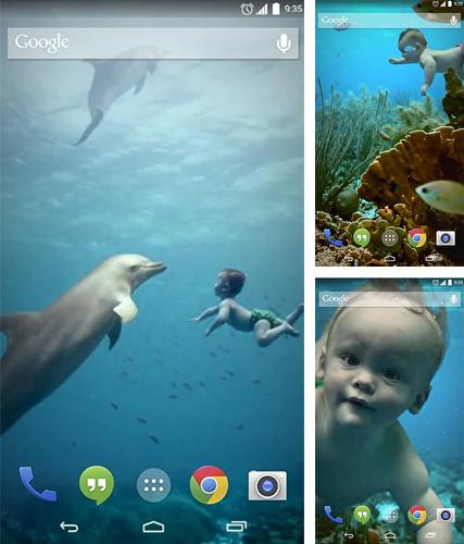Kostenloses Android-Live Wallpaper Treibendes Baby. Vollversion der Android-apk-App Baby floats für Tablets und Telefone.