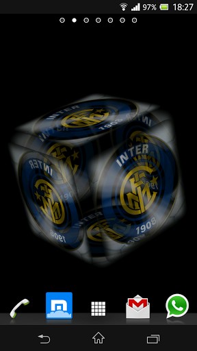 Ball 3D Inter Milan - безкоштовно скачати живі шпалери на Андроїд телефон або планшет.