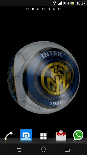 Скриншот Ball 3D Inter Milan. Скачать живые обои на Андроид планшеты и телефоны.