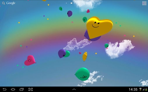Écrans de Balloons 3D pour tablette et téléphone Android.
