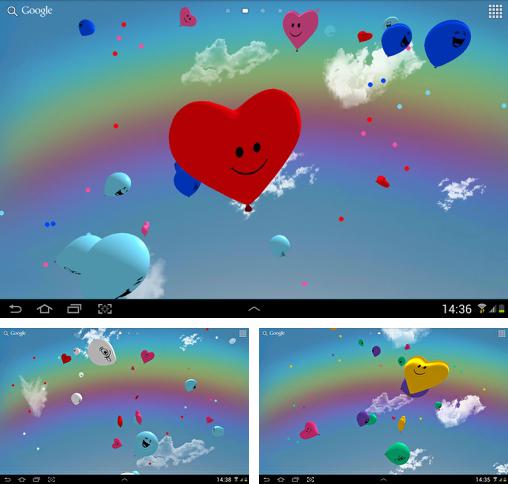 Zusätzlich zum Live Wallpaper Sterne und Universum für Android Mobiltelefone und Tablets, können Sie auch Balloons 3D, Luftballoons 3D kostenlos herunterladen.