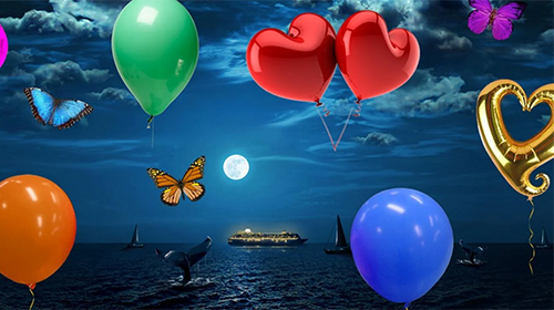 Скриншот Balloons by Cosmic Mobile Wallpapers. Скачать живые обои на Андроид планшеты и телефоны.