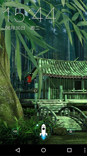 Bamboo house 3D - бесплатно скачать живые обои на Андроид телефон или планшет.