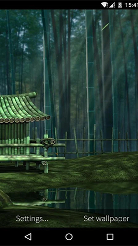 Écrans de Bamboo house 3D pour tablette et téléphone Android.