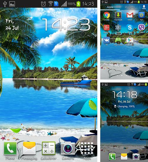 Kostenloses Android-Live Wallpaper Strand. Vollversion der Android-apk-App Beach by Amax lwps für Tablets und Telefone.