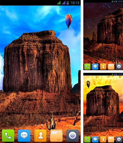 Kostenloses Android-Live Wallpaper Schöne Wüste. Vollversion der Android-apk-App Beautiful Desert für Tablets und Telefone.