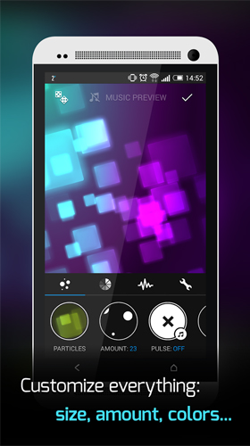 Android 用ビューティフル・ミュージック・ビジュアライザーをプレイします。ゲームBeautiful music visualizerの無料ダウンロード。