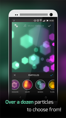 Capturas de pantalla de Beautiful music visualizer para tabletas y teléfonos Android.