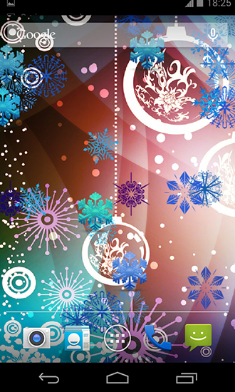 Beautiful snowflakes für Android spielen. Live Wallpaper Schöne Schneeflocken kostenloser Download.