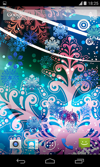 Screenshots of the Beautiful snowflakes for Android tablet, phone.