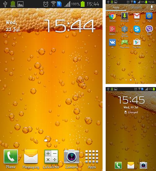 Además de fondo de pantalla animados Arco iris para teléfonos y tabletas Android, también puedes descargarte gratis Beer.