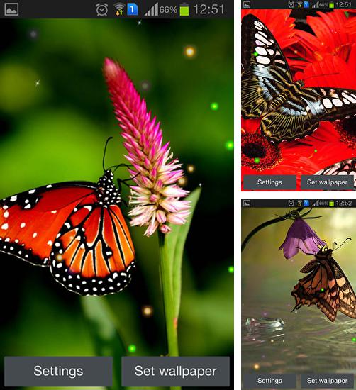 Дополнительно к живым обоям на Андроид телефоны и планшеты Галактика: Параллакс, вы можете также бесплатно скачать заставку Best butterfly.