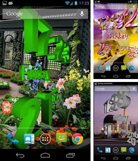 Kostenloses Android-Live Wallpaper Beste Uhr 3D. Vollversion der Android-apk-App Best clock 3D für Tablets und Telefone.