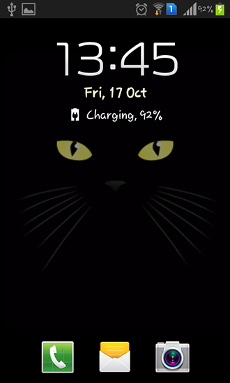 Screenshots do Gato Negro para tablet e celular Android.