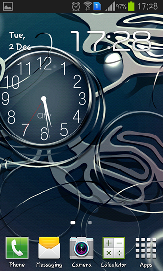 Black clock - безкоштовно скачати живі шпалери на Андроїд телефон або планшет.
